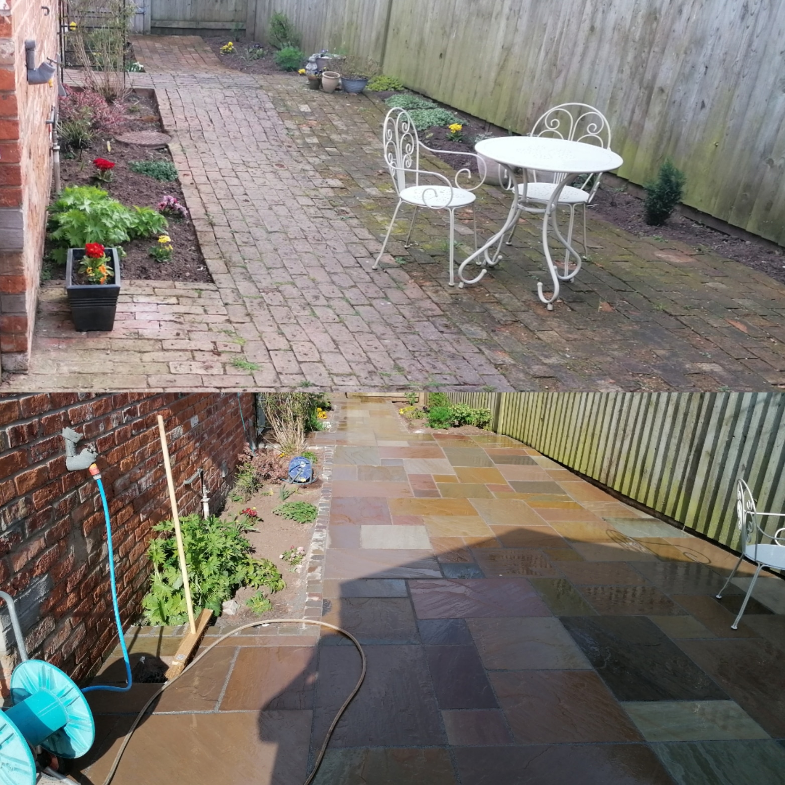 Indian sandstone patio, Shrewsbury